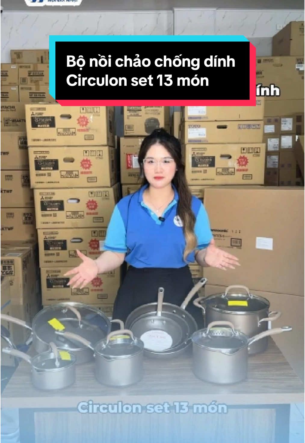 Bộ nồi chảo 13 món đáy từ sang trọng Circulon #shopnoidianhat #noidianhat #noidianhatban #noichao #bonoi #circulon #thailand #hangchinhhang #fyp #fypシ #xuhuong #xh #viral 