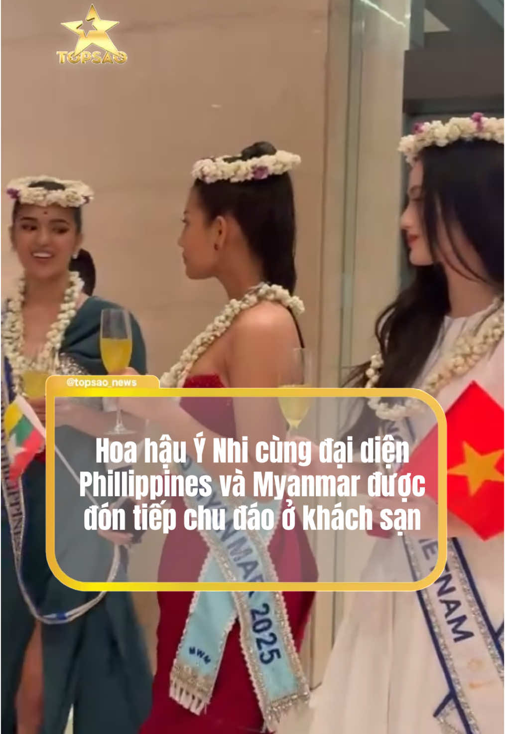 Hoa hậu Ý Nhi cùng đại diện Phillippines và Myanmar được đón tiếp chu đáo ở khách sạn #topsao #tiktokgiaitri #huynhtranynhi #missworld72 