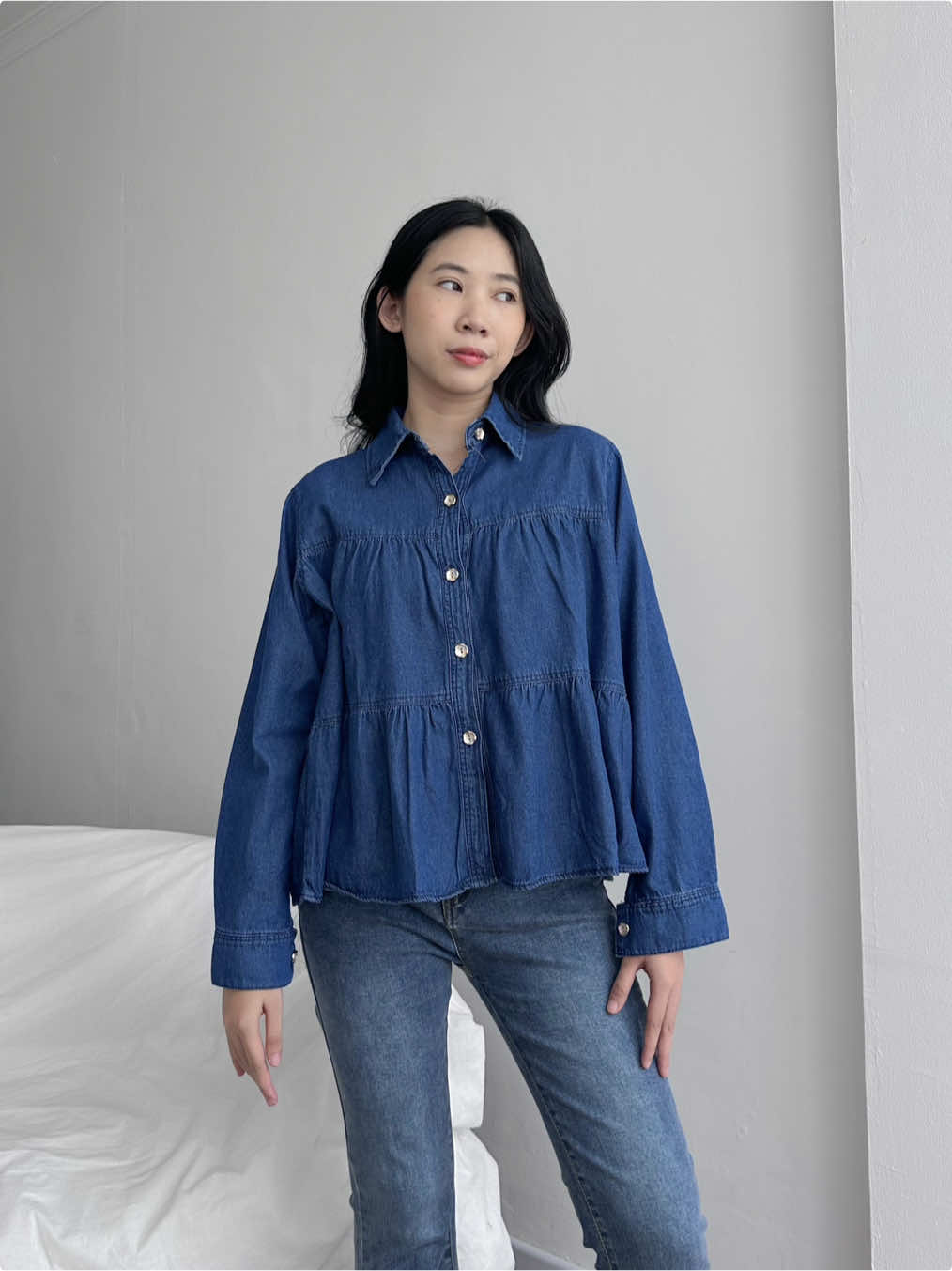 Premium denim top! #topteen #kemeja #denim 