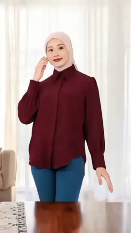Blouse elegan! Nyaman, adem, dan modis banget! #blousewanita #kindyblouse #atasanmodis #fashionmuslimah #ootdwfh #blousekerja #bajumuslimah