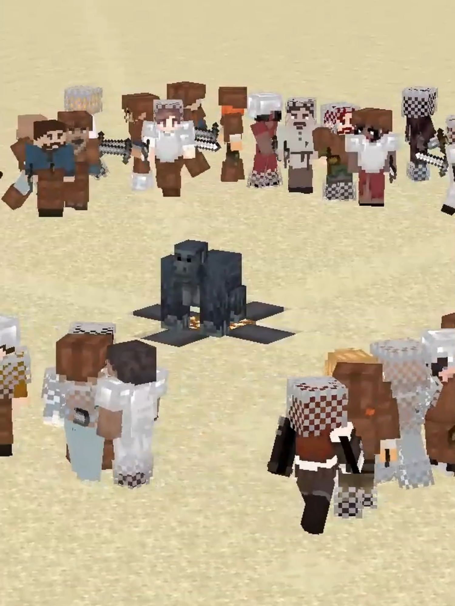 1 goryl vs 100 ludzi w minecraft! KTO WYGRA? #Minecraft