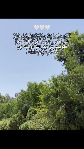 أَفَمَن شَرَحَ اللَّهُ صَدْرَهُ لِلْإِسْلَامِ فَهُوَ عَلَىٰ نُورٍ مِّن رَّبِّهِ ۚ فَوَيْلٌ لِّلْقَاسِيَةِ قُلُوبُهُم مِّن ذِكْرِ اللَّهِ ۚ أُولَٰئِكَ فِي ضَلَالٍ مُّبِينٍ  #quran #quran_alkarim #foryou #fyp #fypp #photolive #fyppppppppppppppppppppppp 