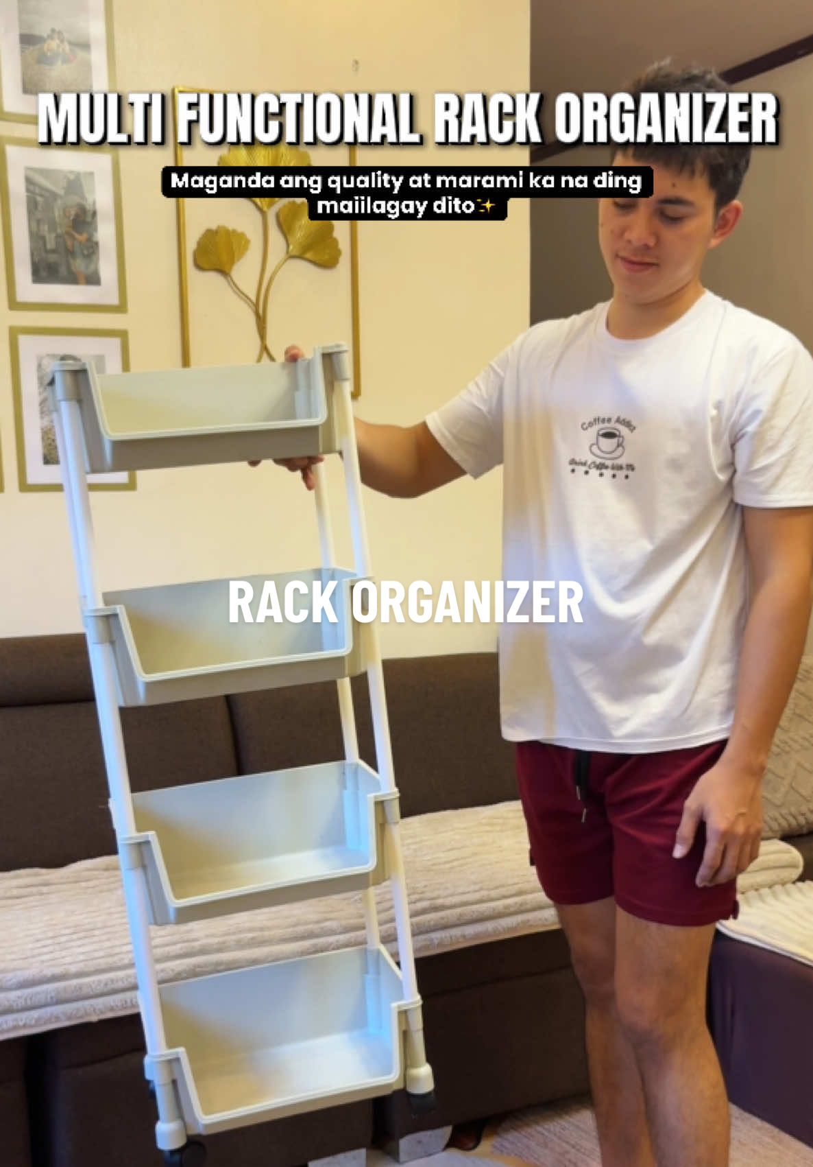 Grabe ang ganda ng quality ng Multi functional rack organizer na to. Very aesthetic and very affordable lanb#multifunctionalrackorganizer #rackorganizer #trolleycart #trolleycartorganizer 