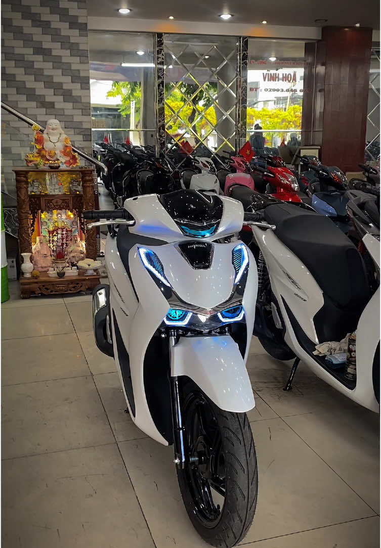 Sh 160ABS 2025 màu trắng lên full đèn audi bi cầu trước sau đưa ❤️❤️ màu này vẫn hot nhất đúng không ạ 😍 #sh160 #sh1602025 #datvinhhoast #sh125 #sh2025 #soctrang #83soctrang #xh #xemaytragop #ledaudi #xedovietnam 