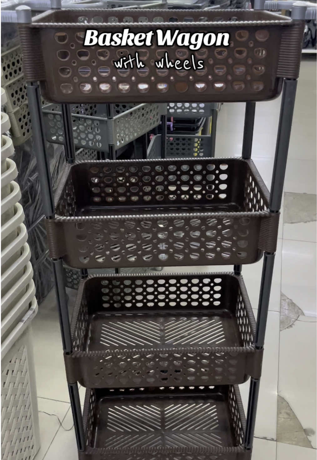 Multipurpose organizer✨ #organizer #storage #multipurposebasketstorage #groceryorganizer #miltipurposebasketwagon #basketwagonwithwheels 