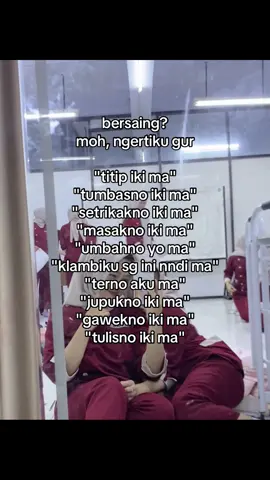 anak mama kon caingan😣       *aslinya gaperna nyuruh', tp krn trend nya kek gini yauda ditulis aja semua yg mama lakuin buat akuwww