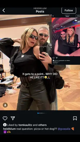 Some one has to remind her SHES MARRIED😭💔#tomkaulitz #heidiklum #tomandheidi #wtf #ohhellno #tokiohotel 