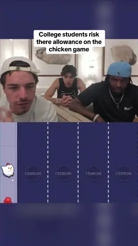 College students risk there allowance on the chicken game #kickstreaming 