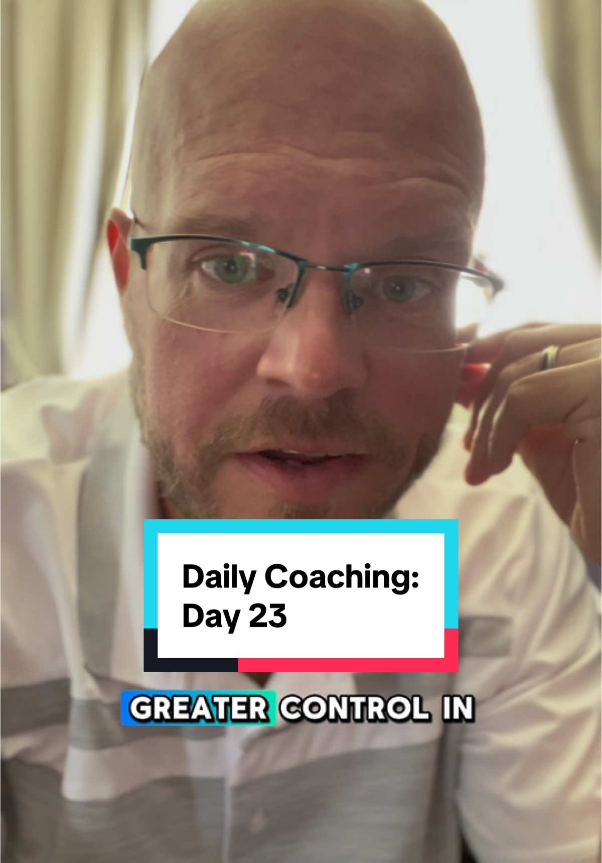 Daily Coaching: Day 23 Meditating is one of the best ways you can start to control your mind. But when you are starting, it can be really difficult! Today when you sit for five minutes with your eyes close to me, meditate, I want to give you something you can learn to focus your mind on.  Today focus on a steady, slow, breathing, in through your nose, and out through your mouth.  When you find that your mind is drifting, bring your attention back to the breath.  What are the sensations you are feeling as you breathe? Can you feel cool air run down the back of your throat?  When you exhale, can you imagine releasing tension with that breath? Can you feel your body be becoming more relaxed?  Focusing on your breath, this way is a great way to start silencing your mind, even though your mind will naturally want to comment and have a dialogue with you about focusing on the breath! 😂 #Meditation #Mindfulness #Breath #Awareness #CapCut