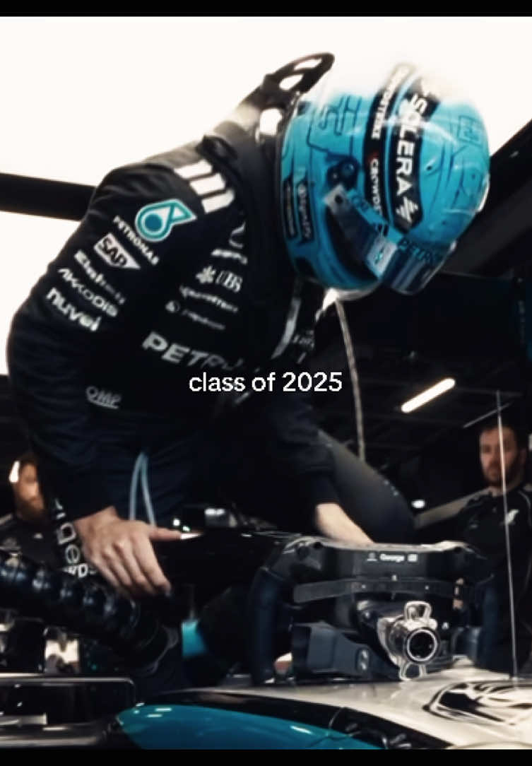 mercedes’ class of 2025 #f1 #mercedes #georgerussell #kimiantonelli 