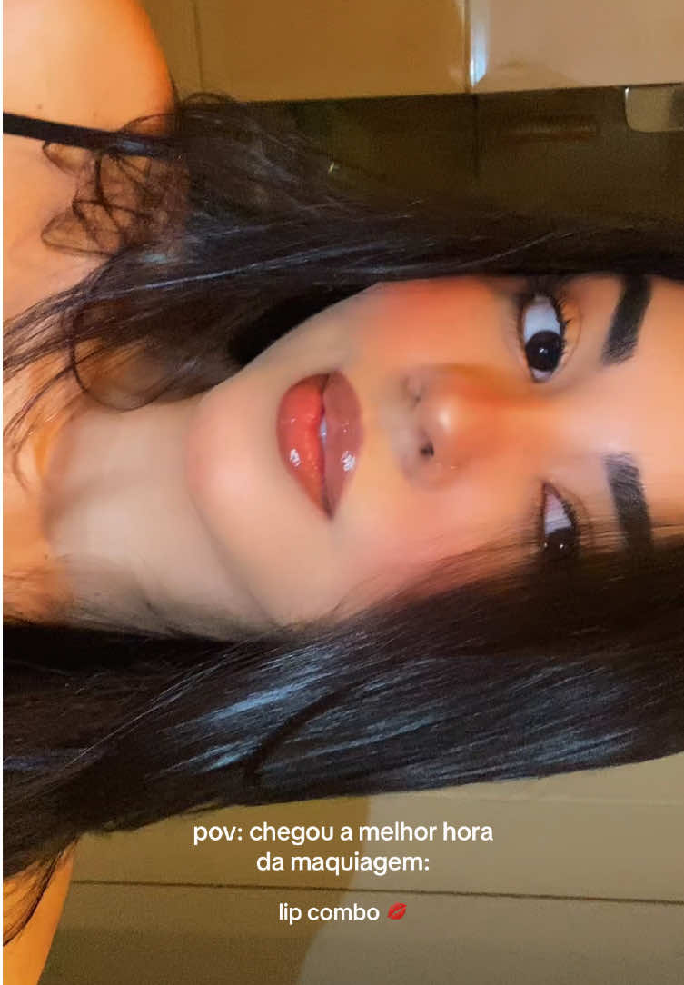 lip combo + lip chilli gloss💋🌶️ #gloss #lipcombo #lipcombotutorial #maquiagem 