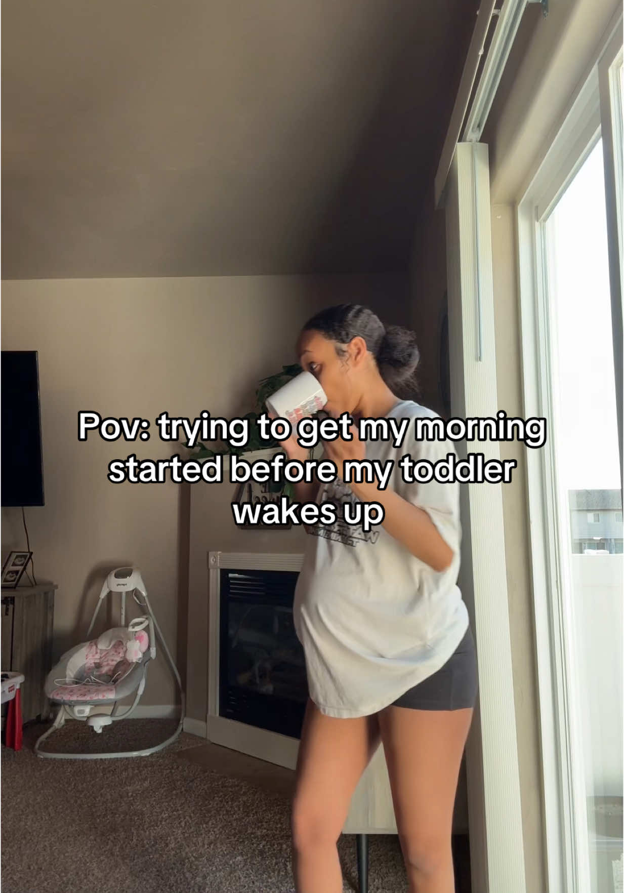& now i’m out of breath & the day just got started 😹 #toddlermom #pregnancytiktok #momof2 #wakeupwithme #pregnancyjourney #sahm 