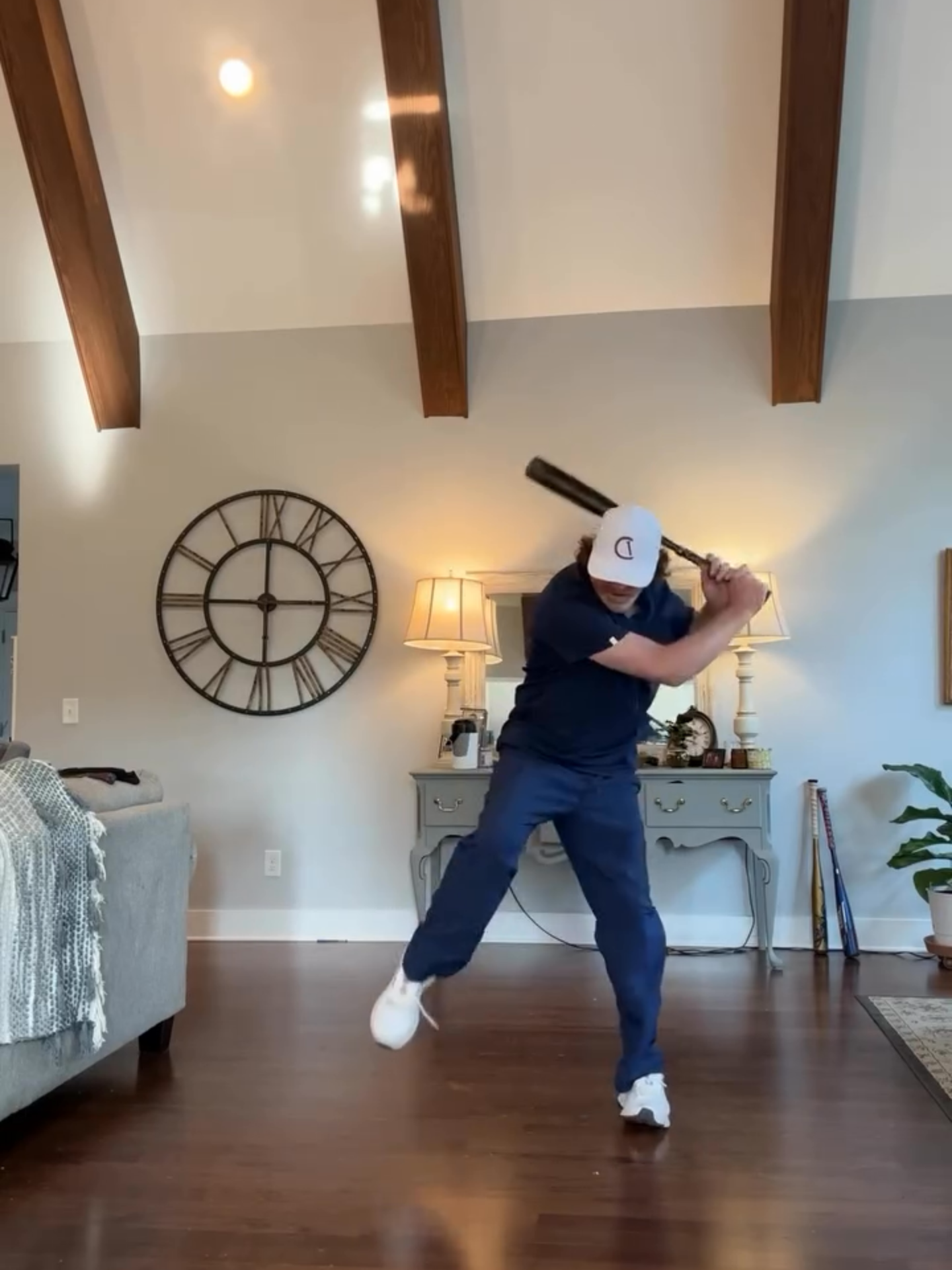 Dad practicing for baseball like... (🎥 @tmdad14)  #Unreel #Extreme #Baseball #Trickshots #Cooldad