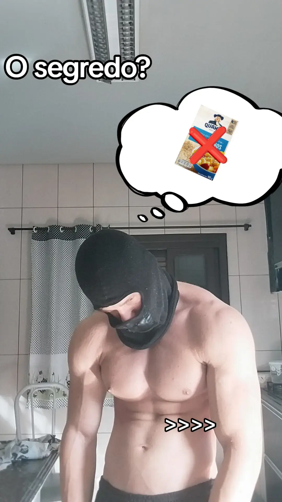 E só meme!!!  #nescauball #mascarado #shape #fisico #treino 