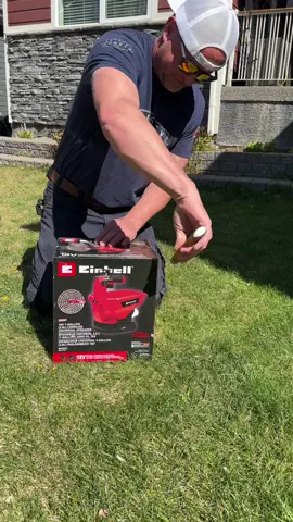 My lawn got a little neglected last summer with me being distracted with the shop build and this summer I need to get it back to its former glory. First step is  spreading some fertilizer with the @Einhell Canada cordless spreader 