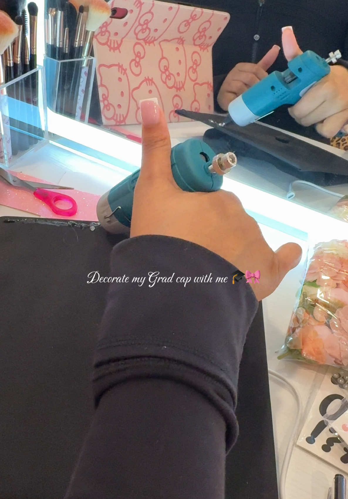 Mastered IT. 🥹🎀 Thank you God!  #classof2025🎓 #graduate #gradcapdesign #creative #mastersdegree #graduateschool #gradcap #gradcapideas #2025graduate 