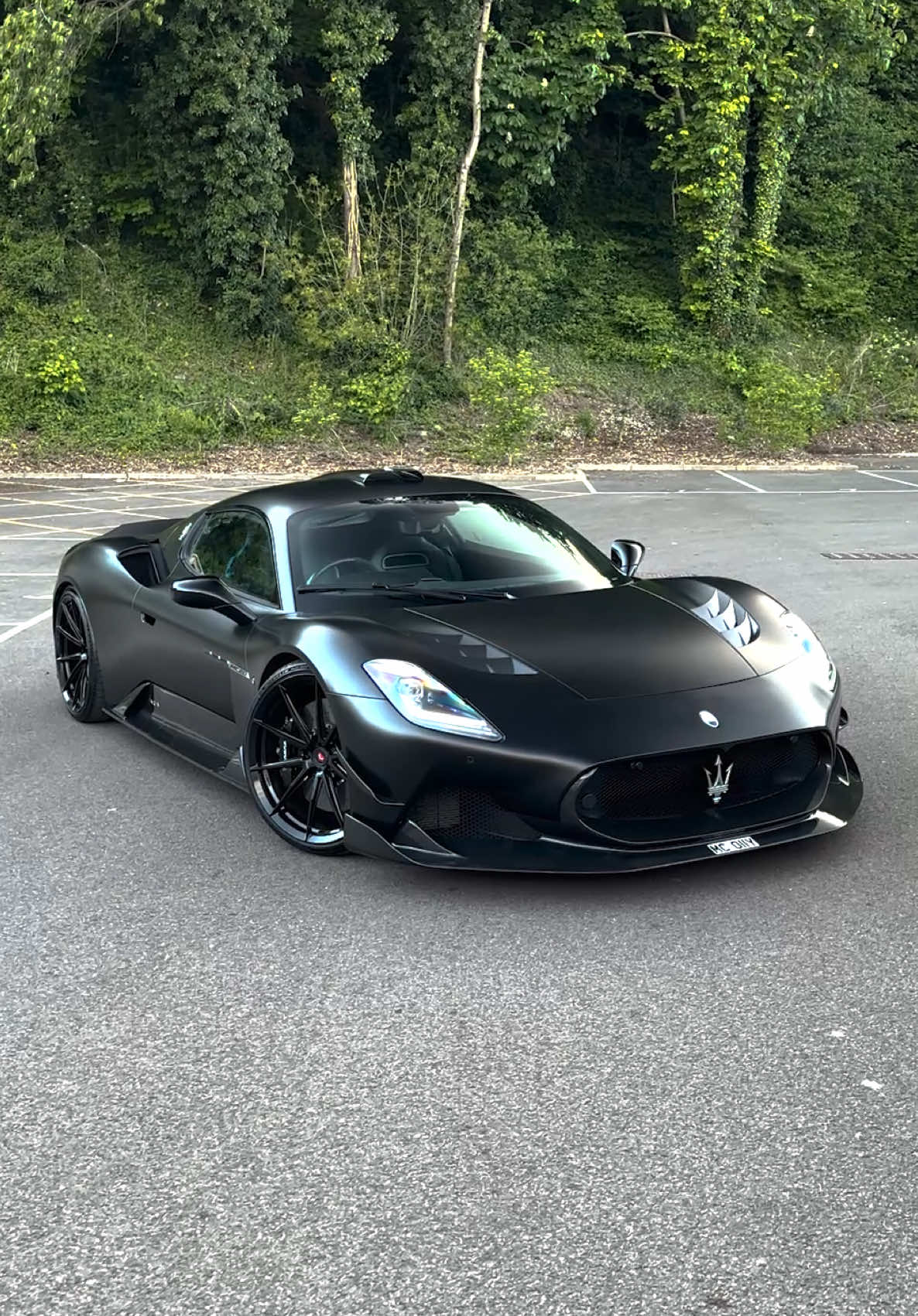 The newest addition 🦇 #maserati #mc20 #maseratimc20 #satinblackcollection 