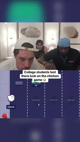 College students test there luck on the chicken game 😭 #kickstreaming 