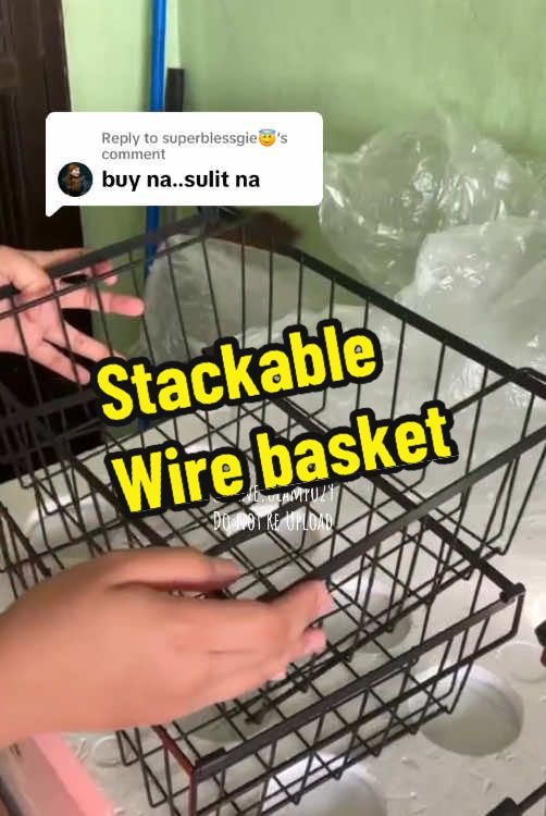 Replying to @superblessgie😇  Yes sulit na sulit tong stackable wire basket ng ispecle Check mo other videos  @Dane Ocampo  #stackable #wirebasket #basket #basketorganizer #freezerorganizer #freezer #chestfreezer #fyp #fypage 