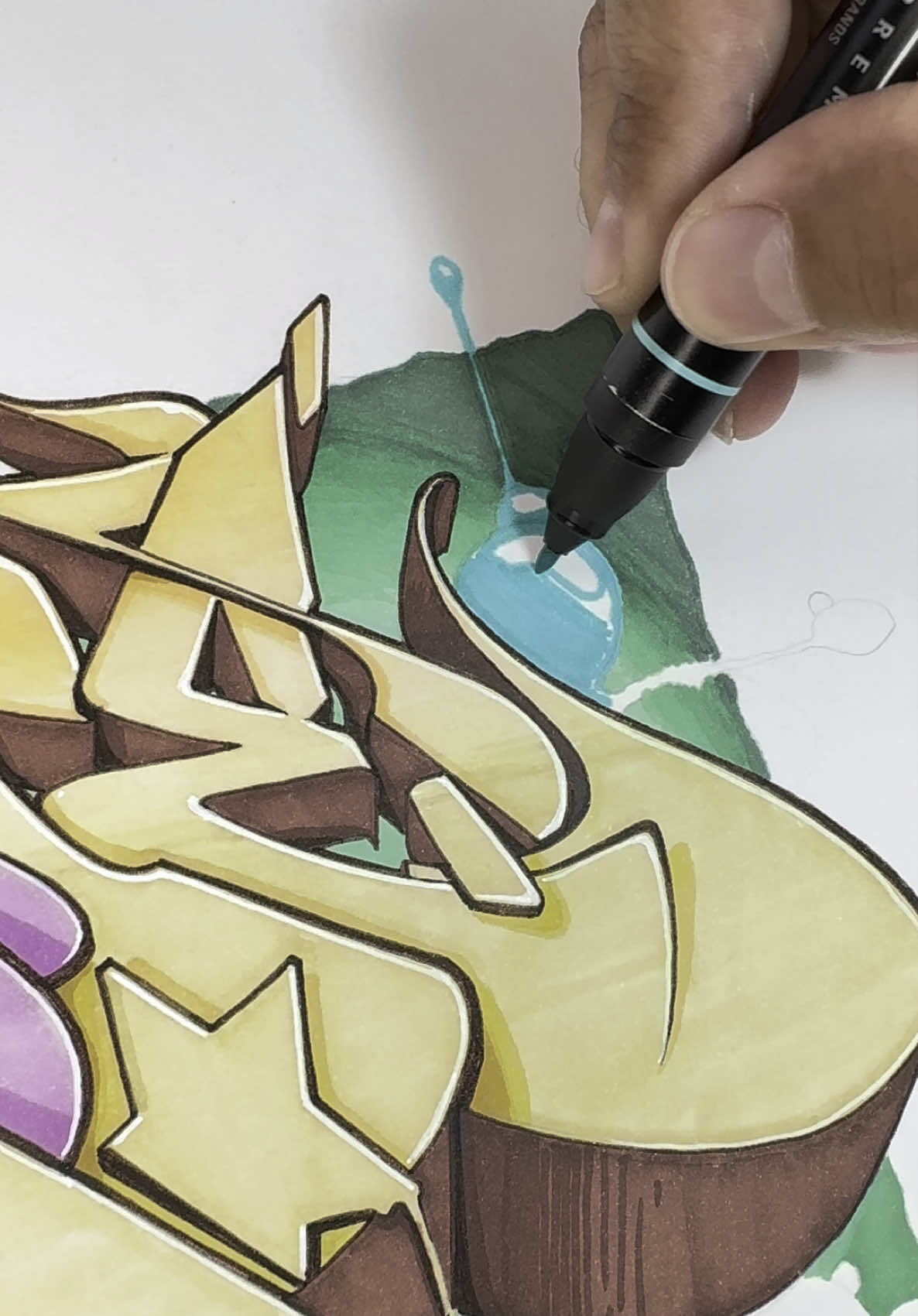 Graffiti sketch on paper #graffititutorial #howtograffiti #howtodraw #graffitiart #fypage 