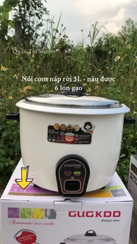 Nồi cơm nắp rời 3L - nấu được tối đa 6lon gạo #quantinshop #noicomdien #giadungnhabep #noicom #monngonmoingay #nauan 