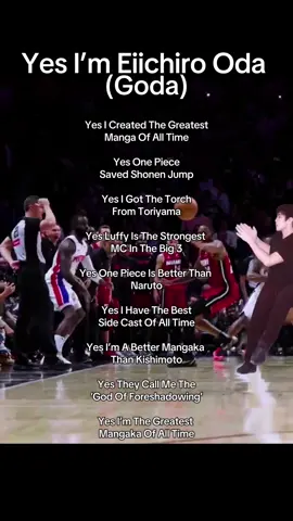 They Call Him Goda For A Reason🐐9/9 #eiichirooda #onepiece #luffy #mangaka #naruto #kishimoto #basketball #fypシ #fyp #foryoupage  #goat #lebron #NBA 