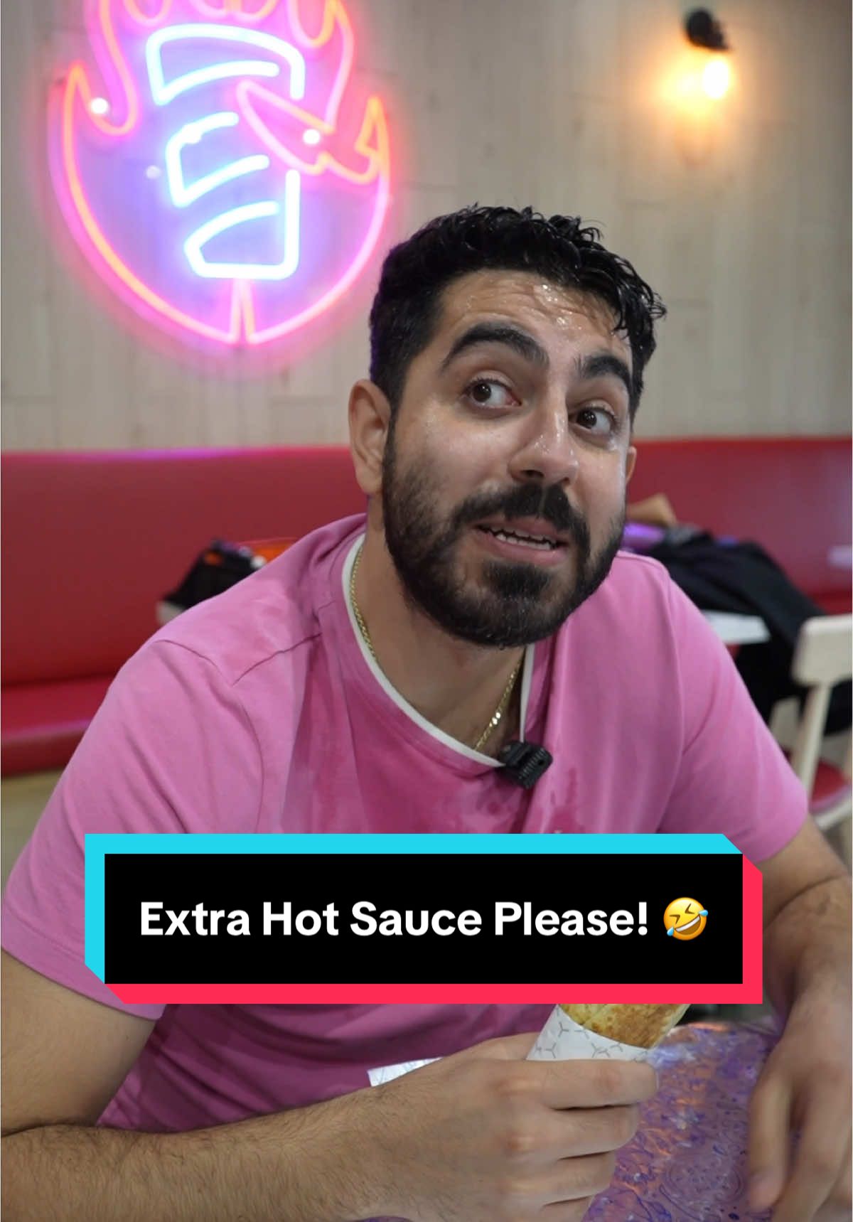 Extra Hot Sauce Please! 🤣 @Jesse Jaurji #food #funny #tahinis 