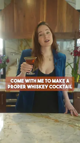 Come With Me To Make A Proper Whiskey Cocktail 🥃 What’s your go-to whiskey cocktail? Let me know in the comments! #whiskey #bourbon #cocktails #scotch