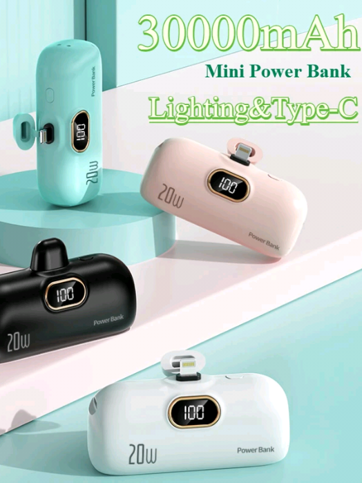 I just found this on #AliExpress:  US $20.70 | Mini 10000mAh Power Bank Built Cable Portable Mobile Phone #Charger External #Battery Capsule #Powerbank for #Type-C Lighting #IPhone #AliExpress #البلباع 