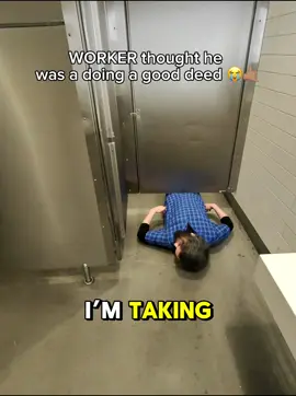 Bro thought he was being a hero 🤣 #walmart #prank #hero #bathroom #meta 
