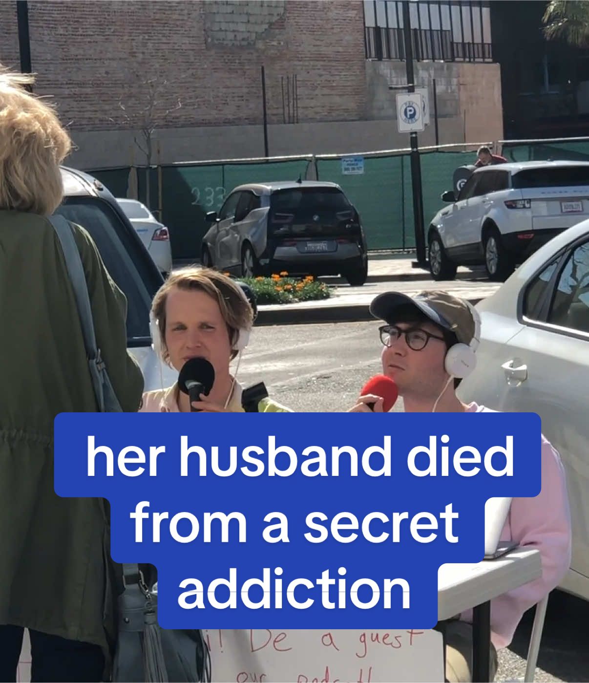 her husband died from a secret addiction. very wild old interview from 2019, back when we had a paper sign. follow us on YT and podcast apps for 200+ full free episodes of interviews with strangers on the street! #podcast #marriage #widow #funny #grandma #divorce 