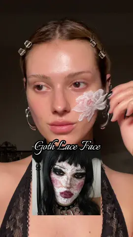 the goth version of the lace face 🖤 ib @Charlotte Roberts #makeup 