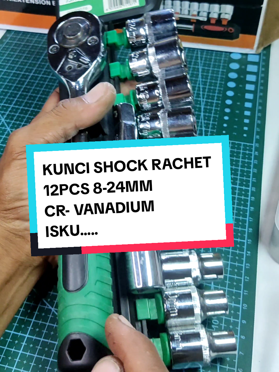 ISKU kunci shock RACHET 12pcs 8-24mm 1/2 & 1/4 socket #kuncishockrachet #kuncishock12pcs #kuncishockisku #gagangshockrachet #alatperkakas #peralatan #tools #otomotif #perbengkelan 