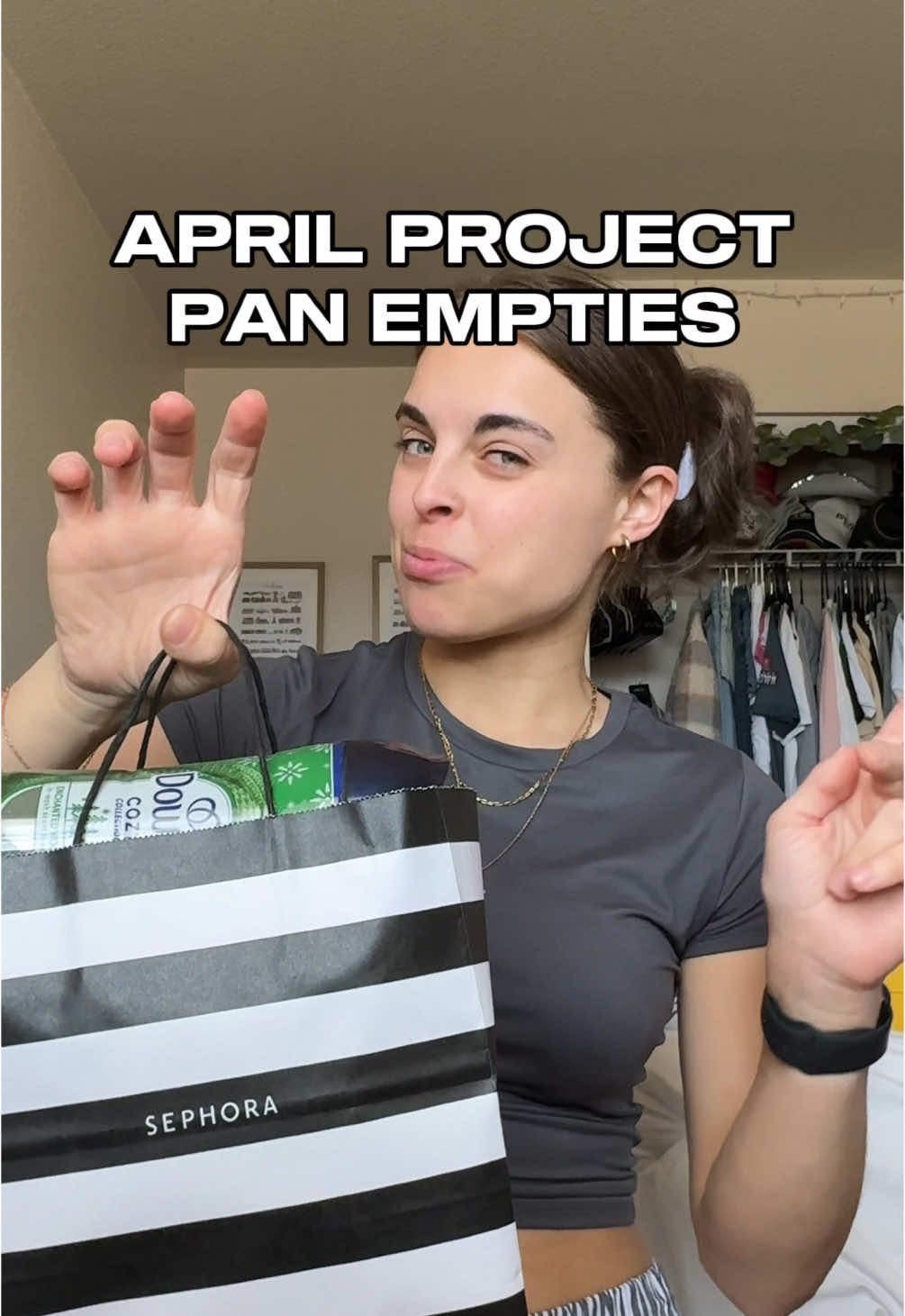 guys i know it’s like a week into may i totally forgot about this😭 #projectpan #empties #emptiesreview #projectpanupdate #projectpan2025 #empty #products #productreview @downy @target @Tree Hut @BondiBoost @laneige_us 