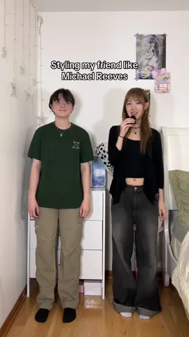 Styling my friend like Michael Reeves (but making it cute✨) @OfflineTV #styling #outfitinspo #michaelreeves #grwm #fashion #fyp 