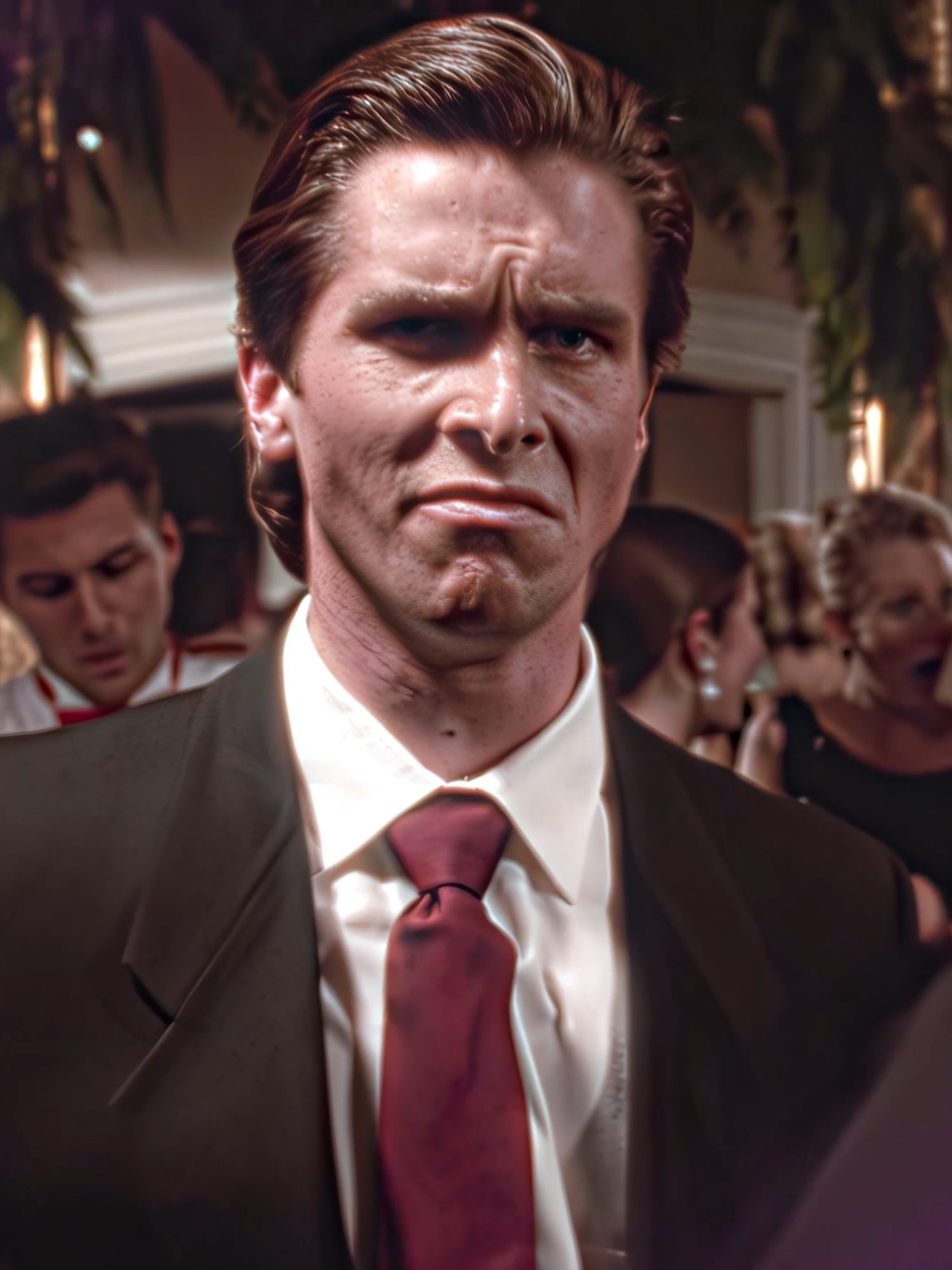 Sabrina,don't just stare at it eat it 😂 #patrickbateman #christianbale #americanpsychoedits #patrickbatemanedit