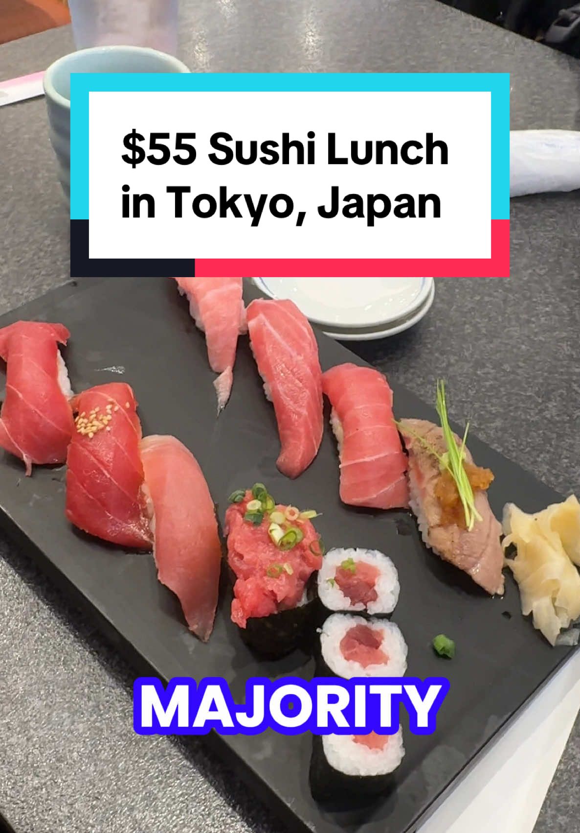 $55 Sushi Lunch in Tokyo for 2 people. 🇯🇵🍣
