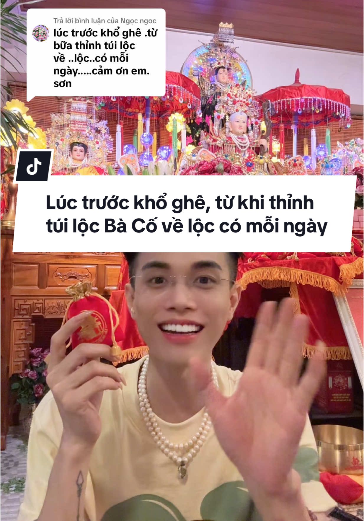 Trả lời @Ngọc ngoc dạ, em có được ngày hôm nay là cũng nhờ biết tới các Bà các Mẹ và em đặt hết niềm tin vào những lời cầu nguyện tâm sự hàng đêm của mình 🥰 hoan hỉ đã chia sẽ được tới những người thiện duyên tin sâu nhân quả, gọi là những 