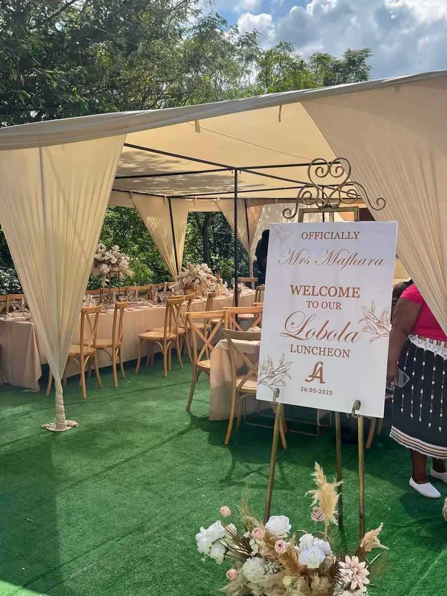 L&A lobola luncheon. For all quotes and enquires please contact 066 249 1685 #magadi #lobola #luncheon #deco #eventplanner #fyp #explore #sama28 #explorepage✨ #vividevents 