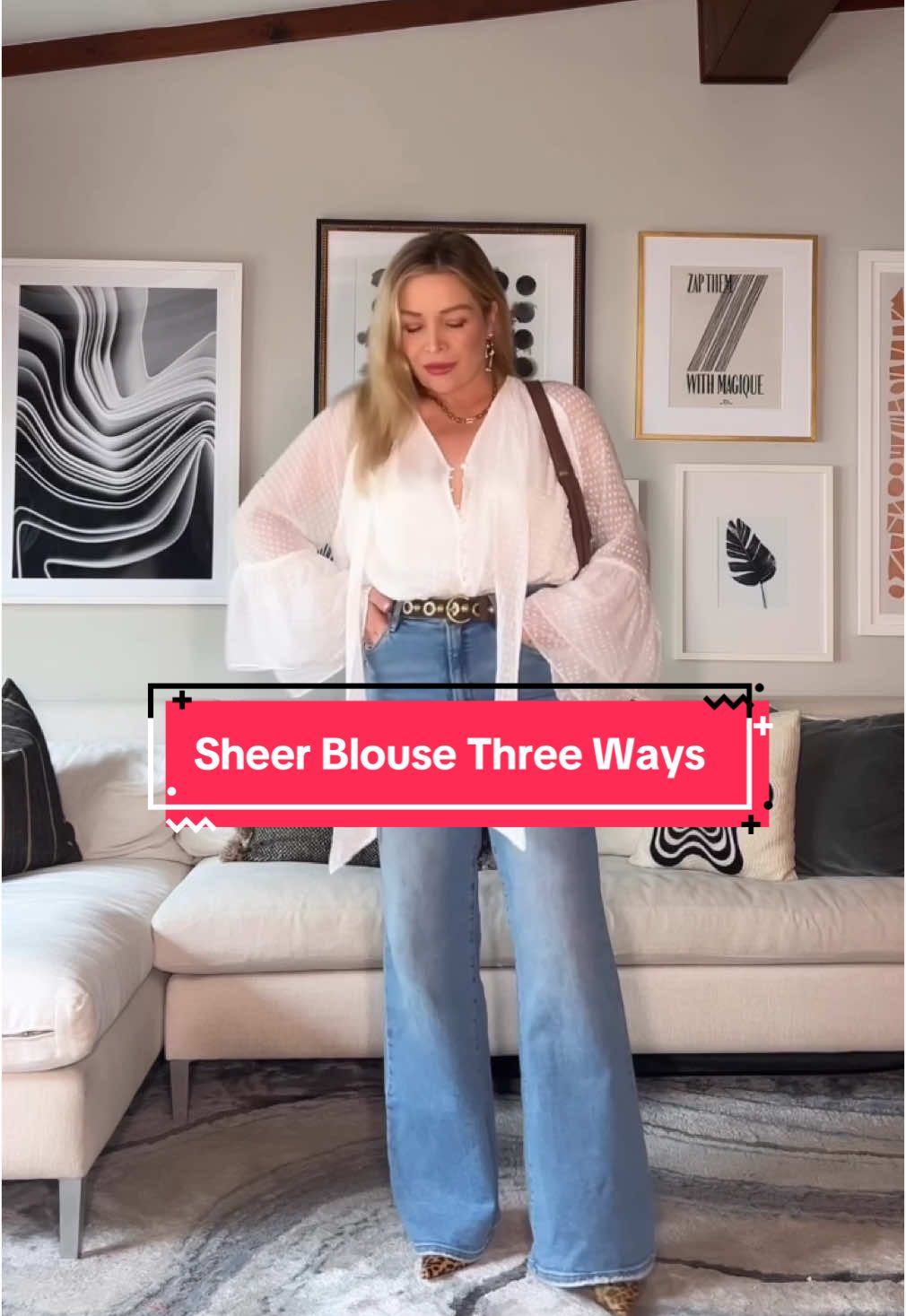 This collab between @Fabrique Official and former Zimmermann designer Isabella Giavoninni is an absolute favorite of mine! I’m completely obsessed with this dreamy, ruffled blouse—it’s the perfect piece for all your spring and summer looks. I styled it three totally different ways to show just how versatile it really is. New customers enjoy 15% off with code zia15, and existing customers get 10% off with code zia10 🫶🏻  #fabrique #bohochicstyle  #sheerblouse #howtostyle #dailyfashioninspo #overfortyfashions #casualchicstyle #springoutfitideas #zimmermann #DesignerStyle