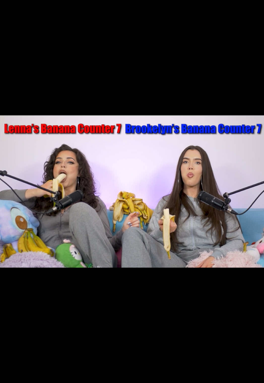 It gets real competitive around here #fyp #eating #banana #podcastclips #sisters #twins #fknfraternal 