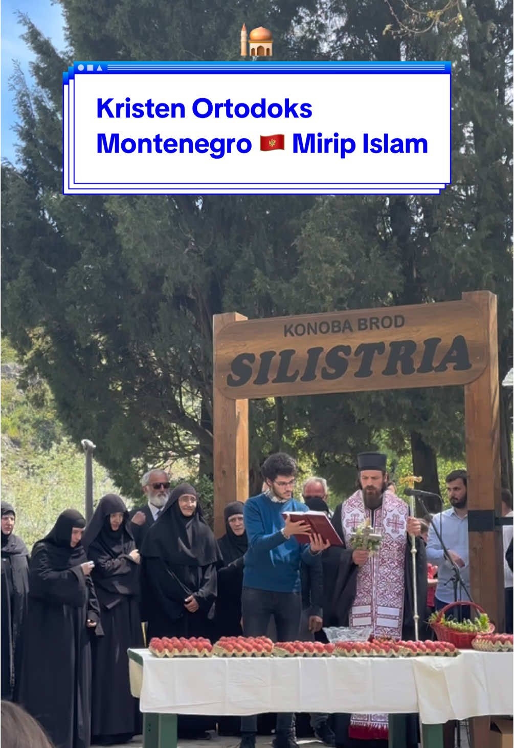 Pertama kali liat mereka dijalan itu aku kaget karena seumur hidup ga pernah liat langsung tapi aku langsung tau mereka kristen karena kami lagi di Montenegro, negara Kristen.  Tapi ya yang berpakaian begini cuma biarawan dan biarawati aja bukan umat kristen biasa.  Dan banyak pendatang yang tidur di biara itu ternyata dari Serbia, ini mungkin masih dalam rangka hari paskah aku kurang tau juga #montenegro #serbia #kristen #islam #eropa #CapCut 
