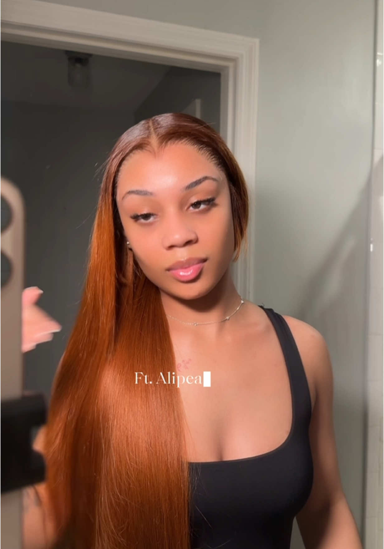 Hair from @alipearlhair_official 🧡 #wigtok#straightwig#wigtutorial#wigstyling 