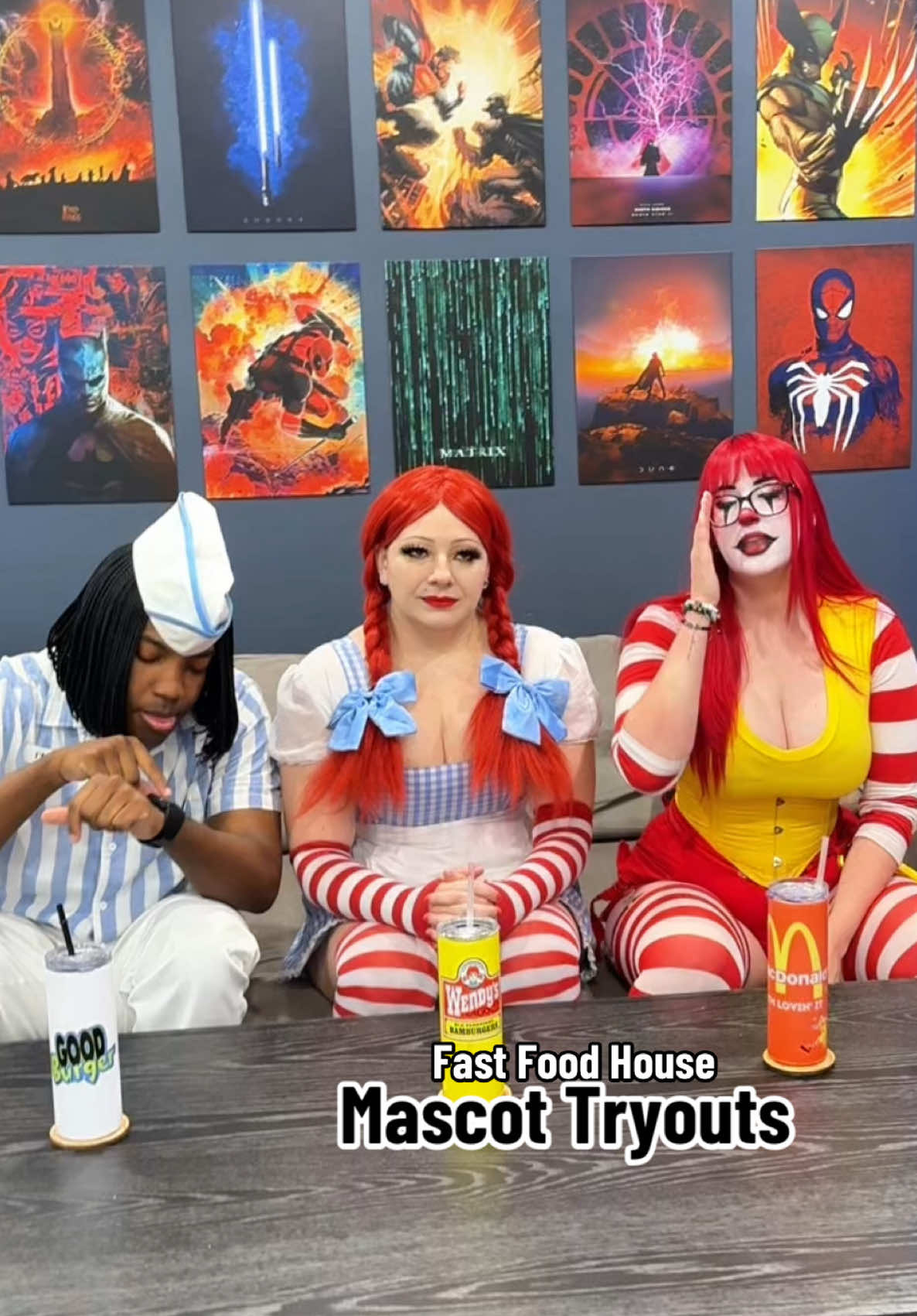 Please welcome @The Geek Insider to the house 👀 #slimjim #mascottryouts #WWE #WrestleMania #wrestling #fastfood  @Girls Got Rhythm @ItsGoodBurgerEd @Joseph Ryan Hanson @magicalblackgirlalia 