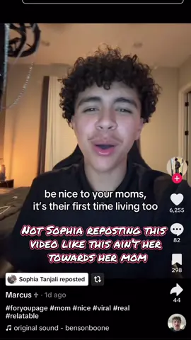 @Sophia Tanjali stop putting this kind girl act on the internet when u really a messy mean girl#meangirl #disrespectful 