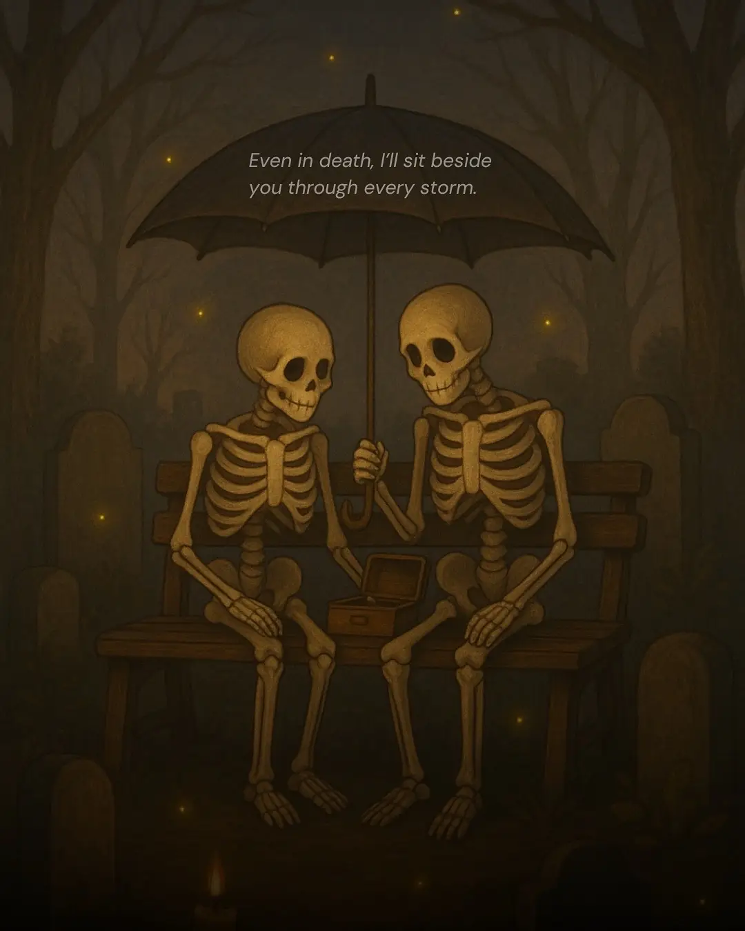 Even in death, I’ll sit beside you through every storm.