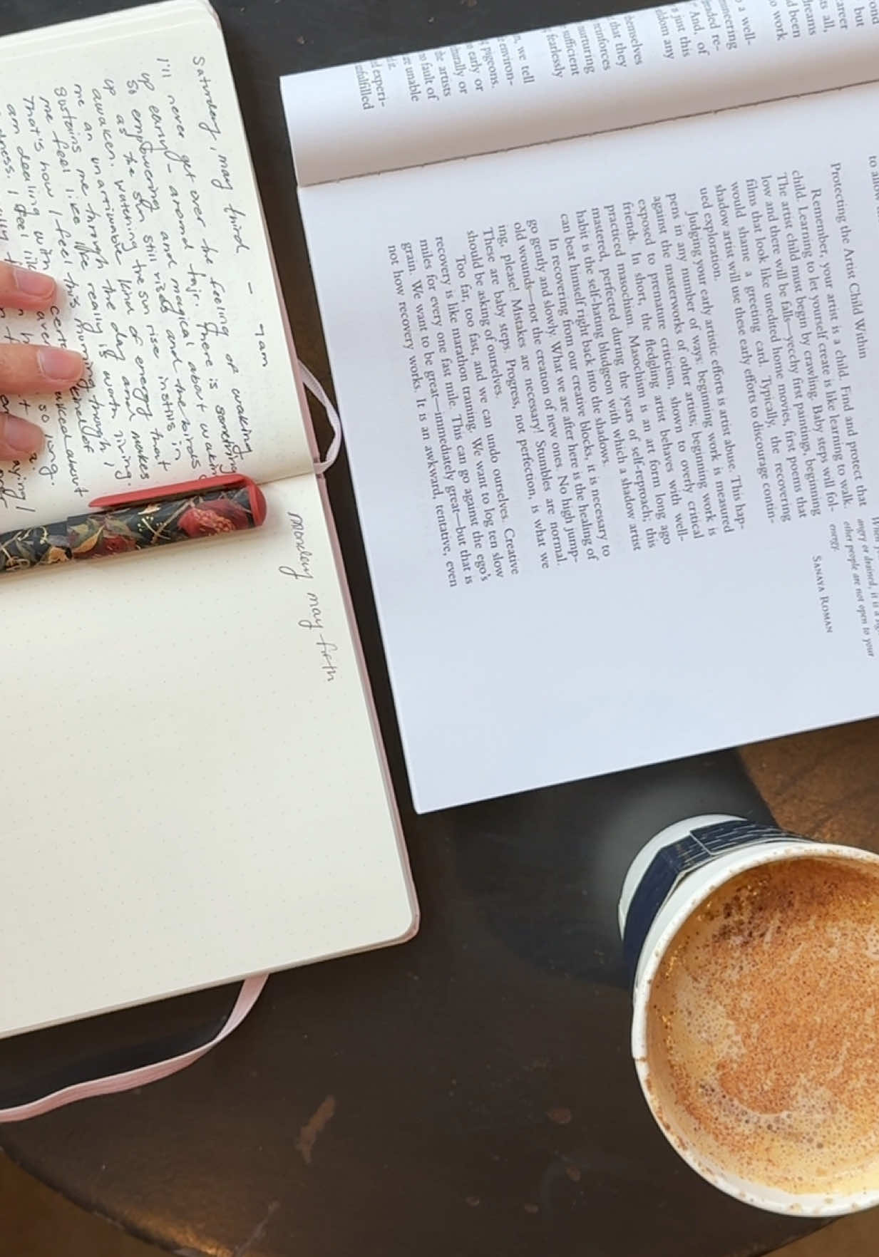 a favorite activity ☕️✍🏽 #thisand 