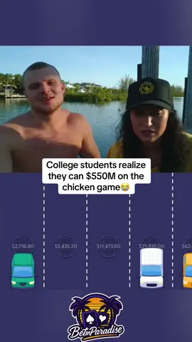 College students realize they can make 550M on the chicken game😭 #kickstreaming 