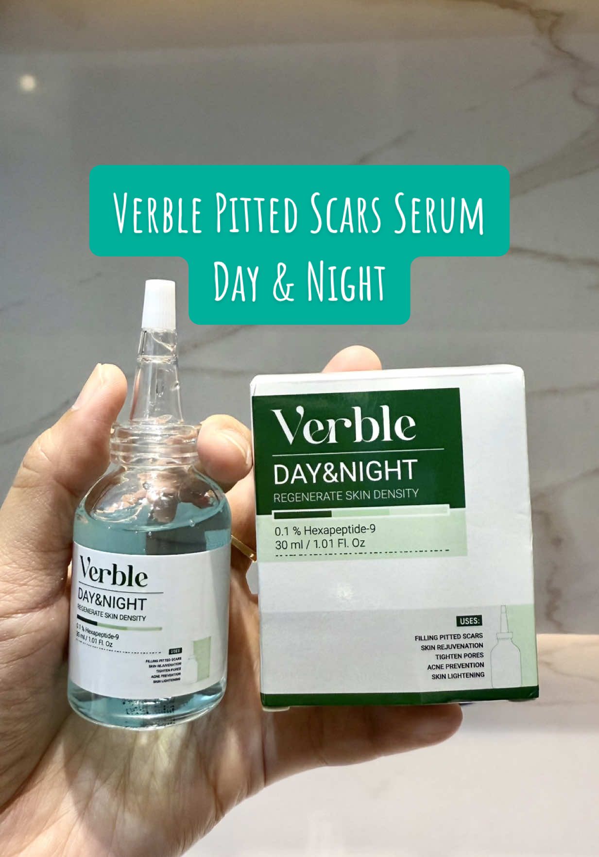 Verble Pitted Scar Serum Day & Night. ♥️ Memulihkan kulit berparut. #verble #verblemalaysia #jerawat #acneserum 