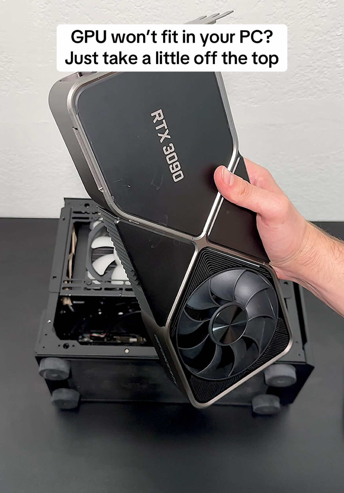 Make any GPU fit in a small PC #pcgaming #pcsetup #signalrgb #gamer #pcgamer #gaming 